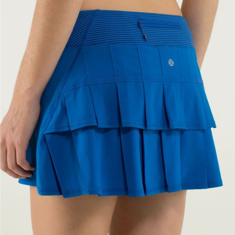 Lululemon Rare Pace Setter Skirt in Baroque Blue / Mini Hyper Stripe Size 2 Reg - Picture 2 of 14